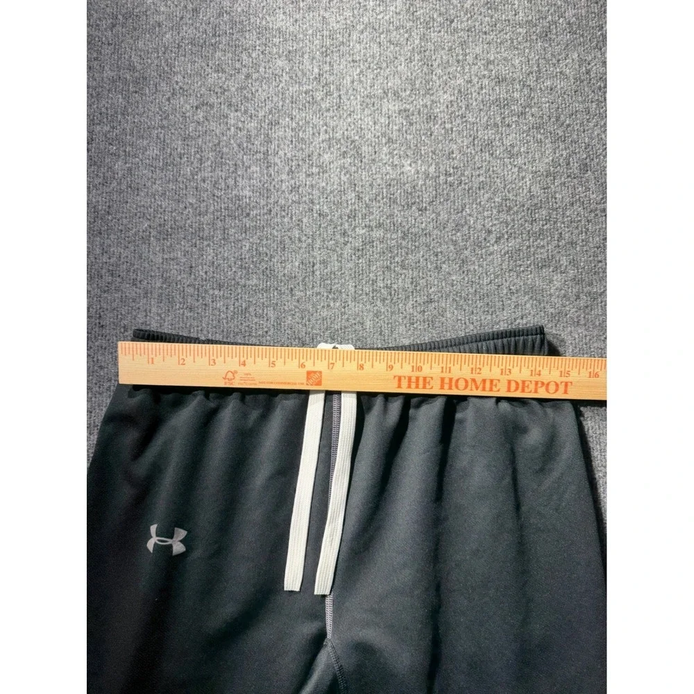 Under Armour Mens Jogger Pants Black Gray Contrast Stitch Training Large LG